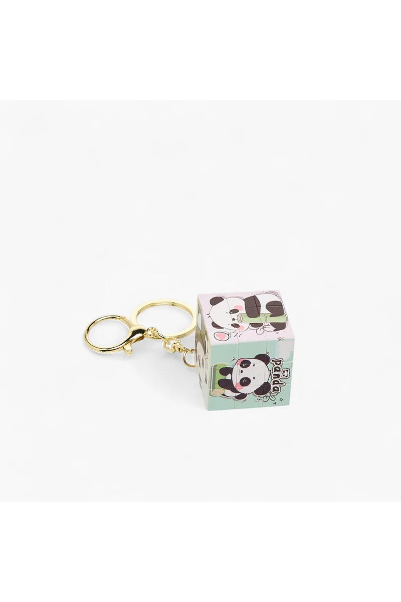 لايف ستايل Panda Puzzle Cube Charm Keyring with Lobster Hook